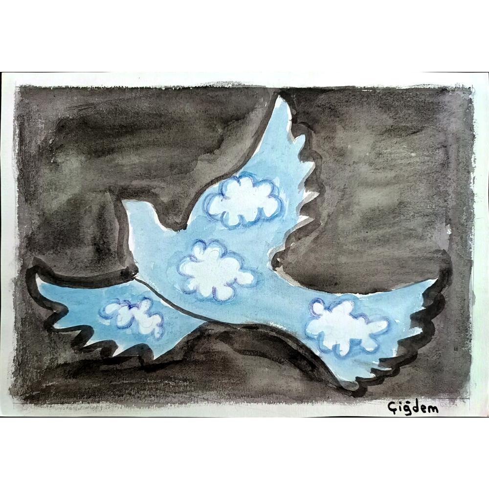 Çiğdem Pamuk 29x21cm Orijinal Karikatür BOD00502