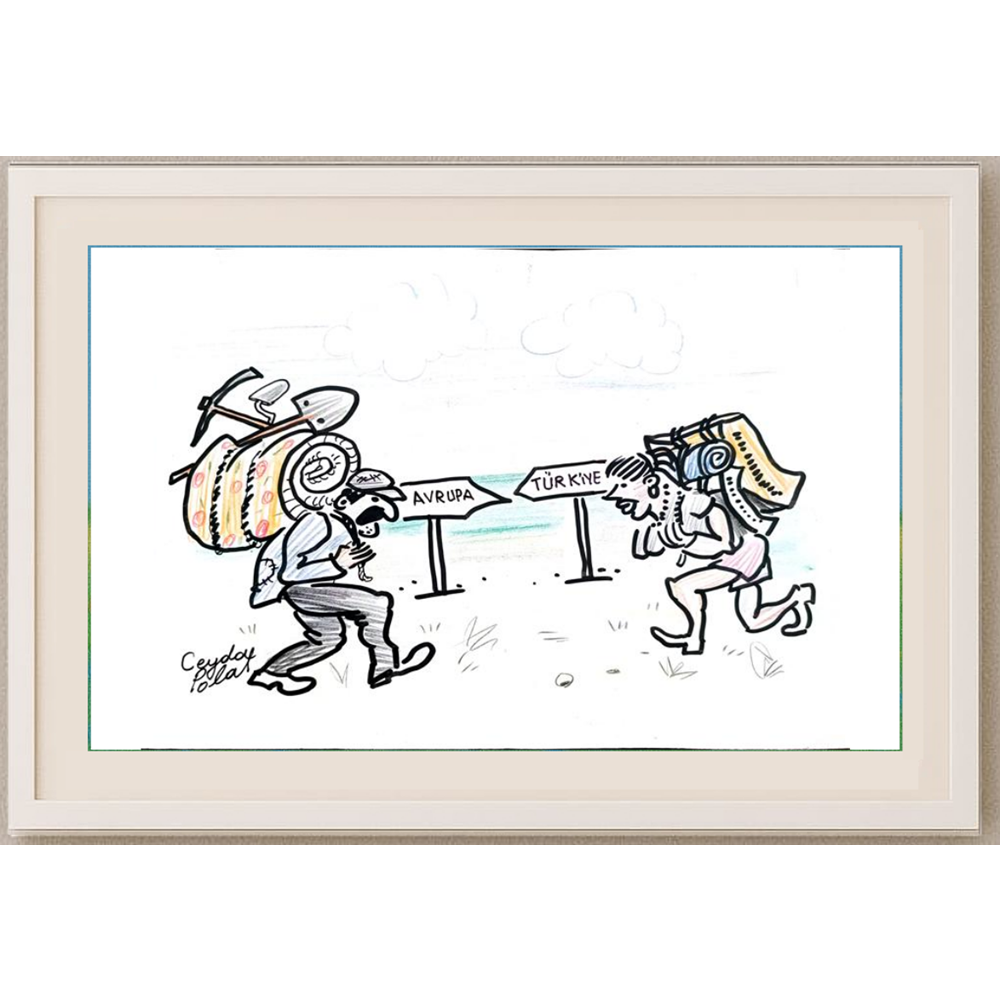 Ceyda Polat 25x18cm Orijinal Karikatür BOD00503