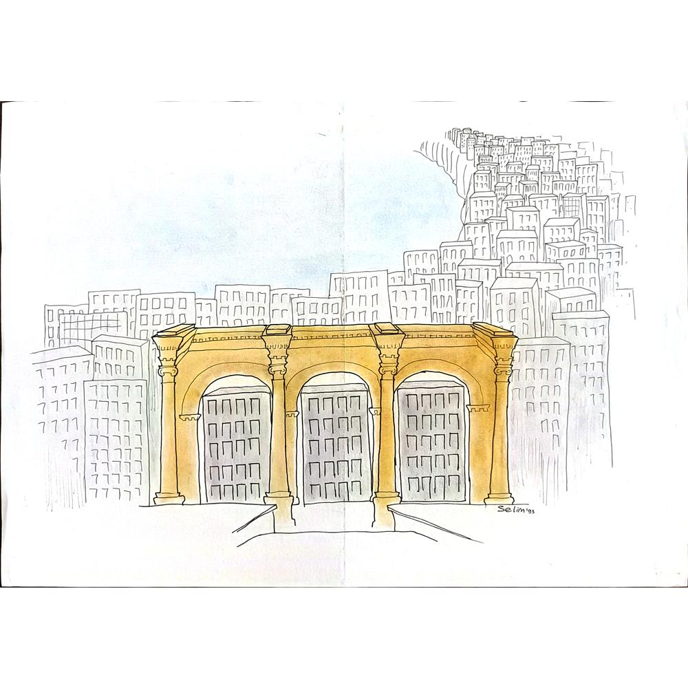 Selim Tokgöz 43x30cm Orijinal Karikatür BOD00507