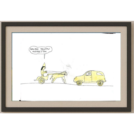 Mahmut Ayvaz 43x30cm Orijinal Karikatür BOD00511