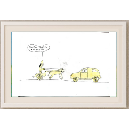 Mahmut Ayvaz 43x30cm Orijinal Karikatür BOD00511