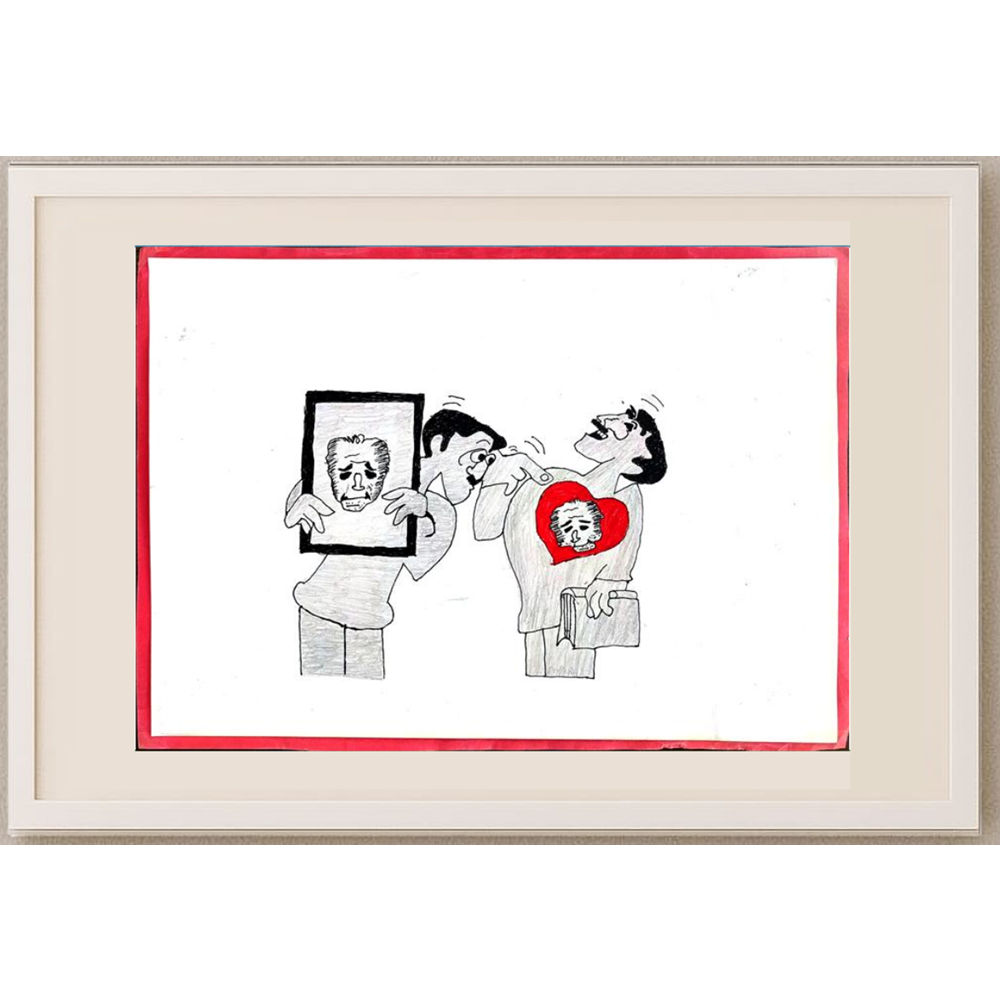 Kenan Büyüksu 29x21cm Orijinal Karikatür BOD00512