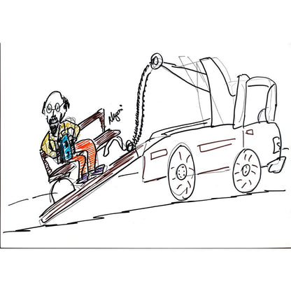 Niyazi Yoltaş 29x21cm Orijinal Karikatür BOD00513
