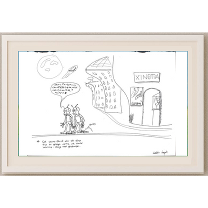 Gültekin İrengün 35x25cm Orijinal Karikatür BOD00514