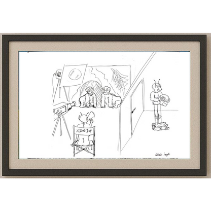 Gültekin İrengün 35x25cm Orijinal Karikatür BOD00515