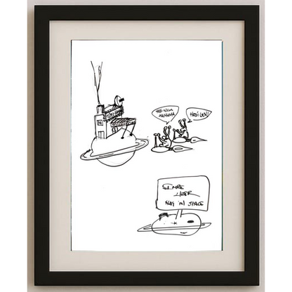 Emre Uzer 35x25cm Orijinal Karikatür BOD00516