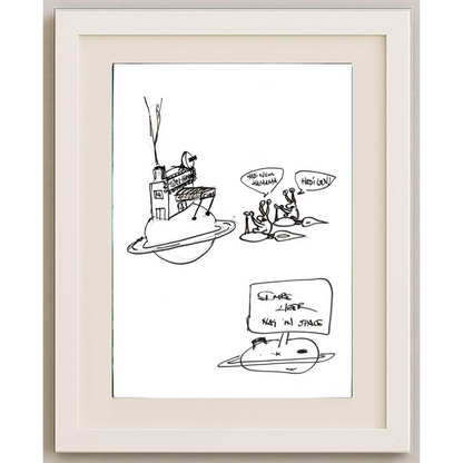 Emre Uzer 35x25cm Orijinal Karikatür BOD00516