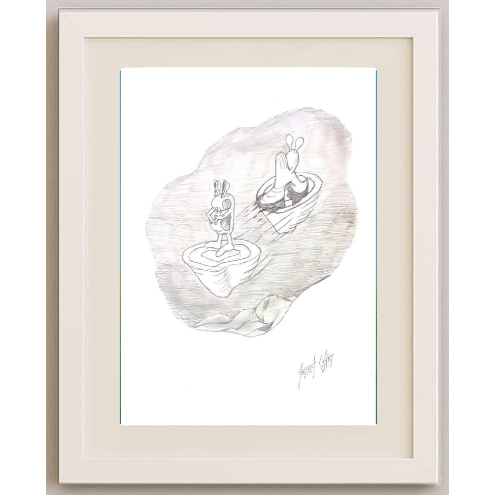 Janset Çetin 35x25cm Orijinal Karikatür BOD00518