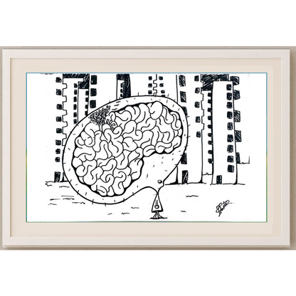 Demet Taşkan 35x25cm Orijinal Karikatür BOD00519