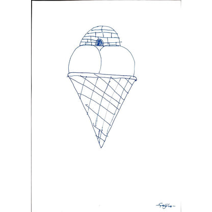 Çağla Bingöl 29x21cm Orijinal Karikatür BOD00522