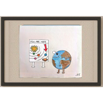 Nil Grünberg 30x25cm Orijinal Karikatür BOD00523