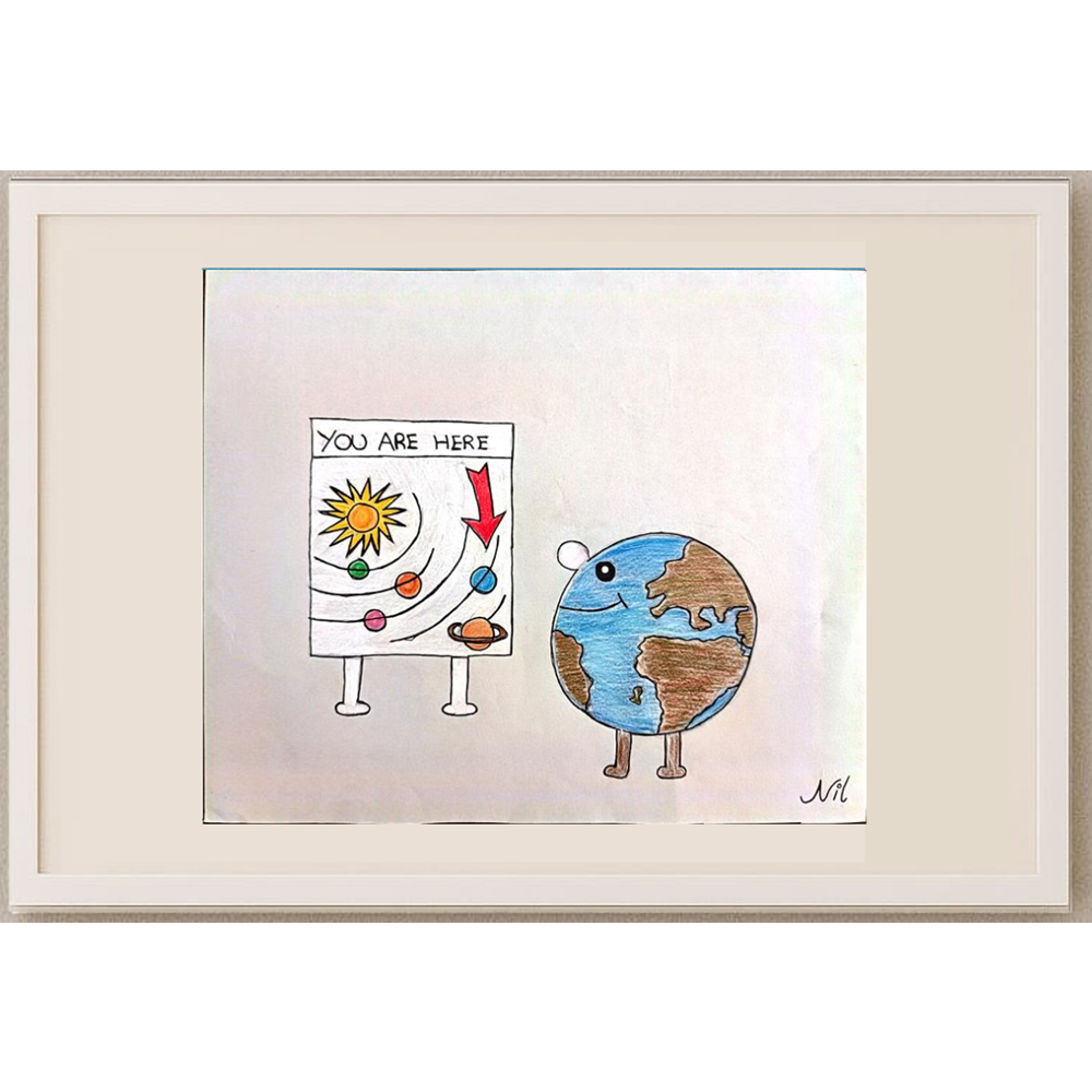 Nil Grünberg 30x25cm Orijinal Karikatür BOD00523