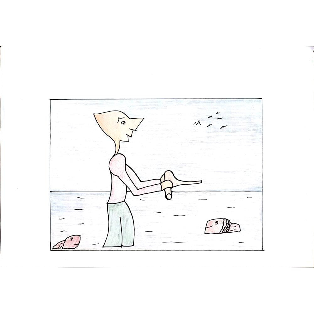 Emin Keşküş 29x21cm Orijinal Karikatür BOD00526