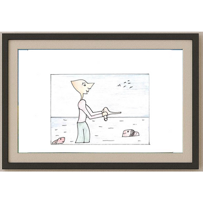 Emin Keşküş 29x21cm Orijinal Karikatür BOD00526