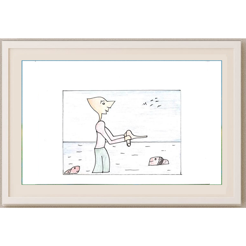 Emin Keşküş 29x21cm Orijinal Karikatür BOD00526