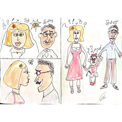 Duygu Çalışkan 29x21cm Orijinal Karikatür BOD00533