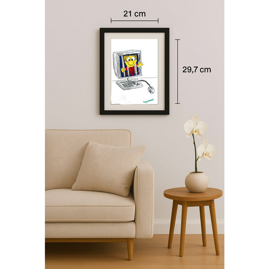 Baran Keskin 29x21cm Orijinal Karikatür BOD00534