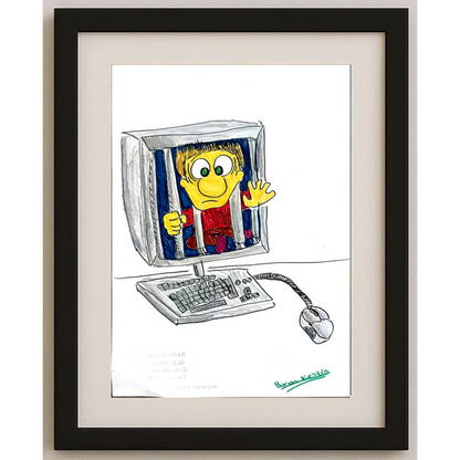 Baran Keskin 29x21cm Orijinal Karikatür BOD00534