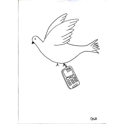 Onur Özkan 35x25cm Orijinal Karikatür BOD00536