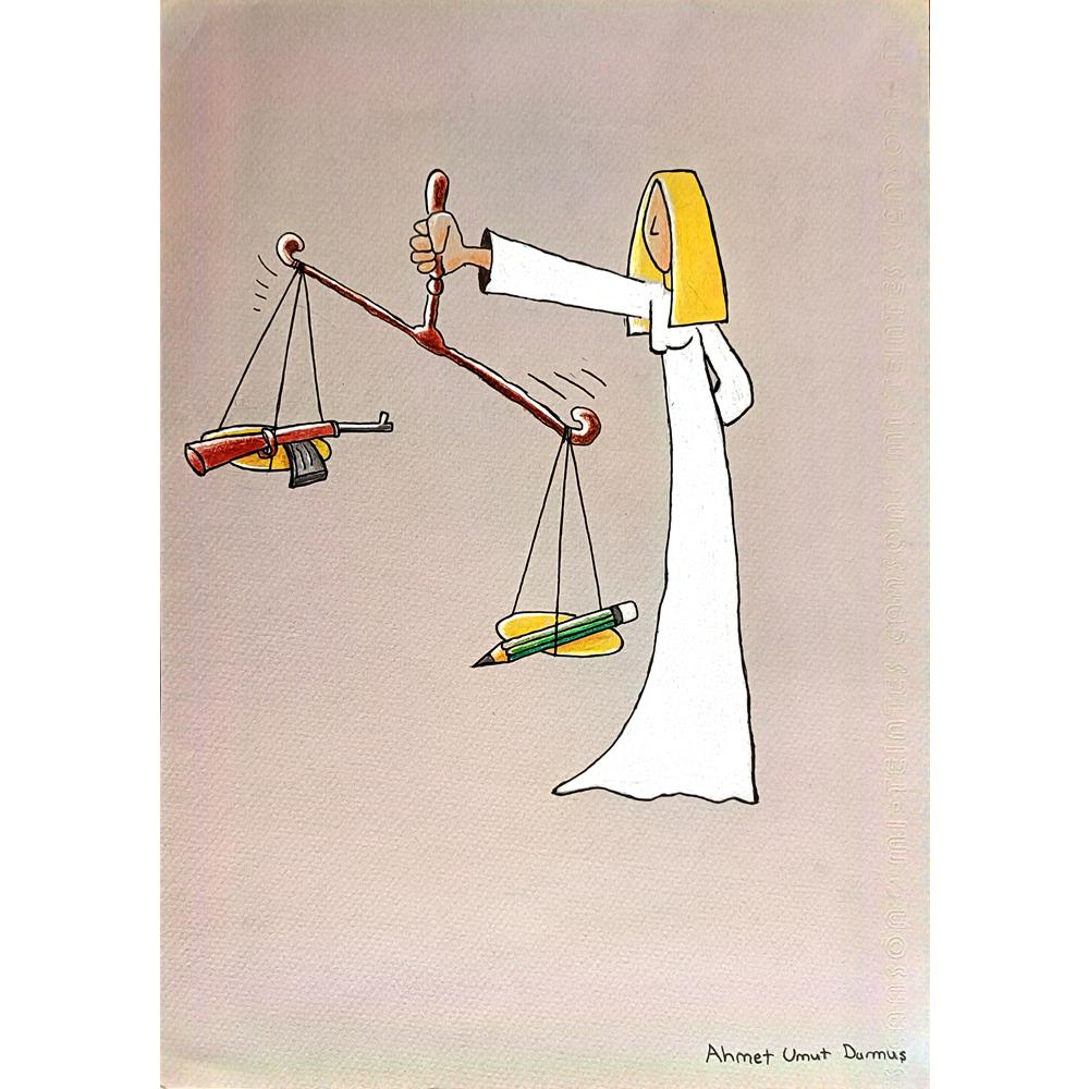 Ahmet Umut Duman 35x25cm Orijinal Karikatür BOD00540