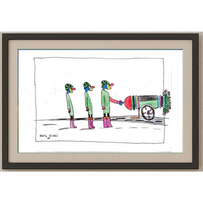 Meriç Dinekli 29x21cm Orijinal Karikatür BOD00546