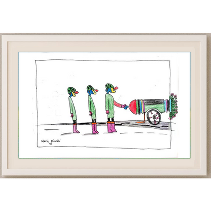 Meriç Dinekli 29x21cm Orijinal Karikatür BOD00546