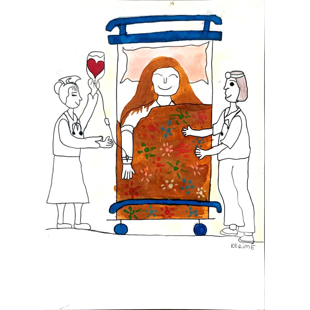 Kerime Akgün 29x21cm Orijinal Karikatür BOD00549