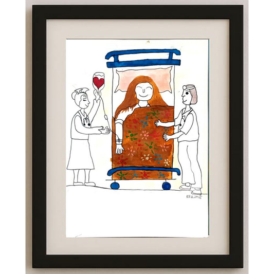 Kerime Akgün 29x21cm Orijinal Karikatür BOD00549