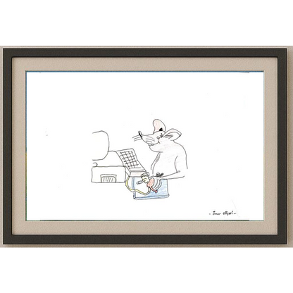 Ömer Göçeri 29x21cm Orijinal Karikatür BOD00556