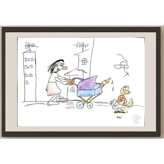 Hilal Yıldız 29x21cm Orijinal Karikatür BOD00565