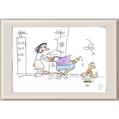 Hilal Yıldız 29x21cm Orijinal Karikatür BOD00565