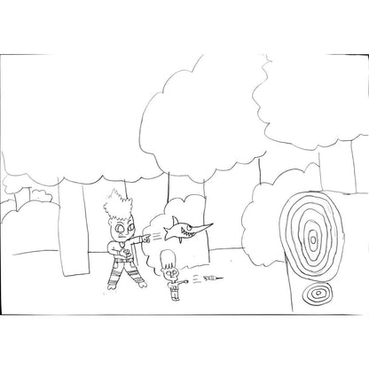 Unknown 29x21cm Orijinal Karikatür BOD00566