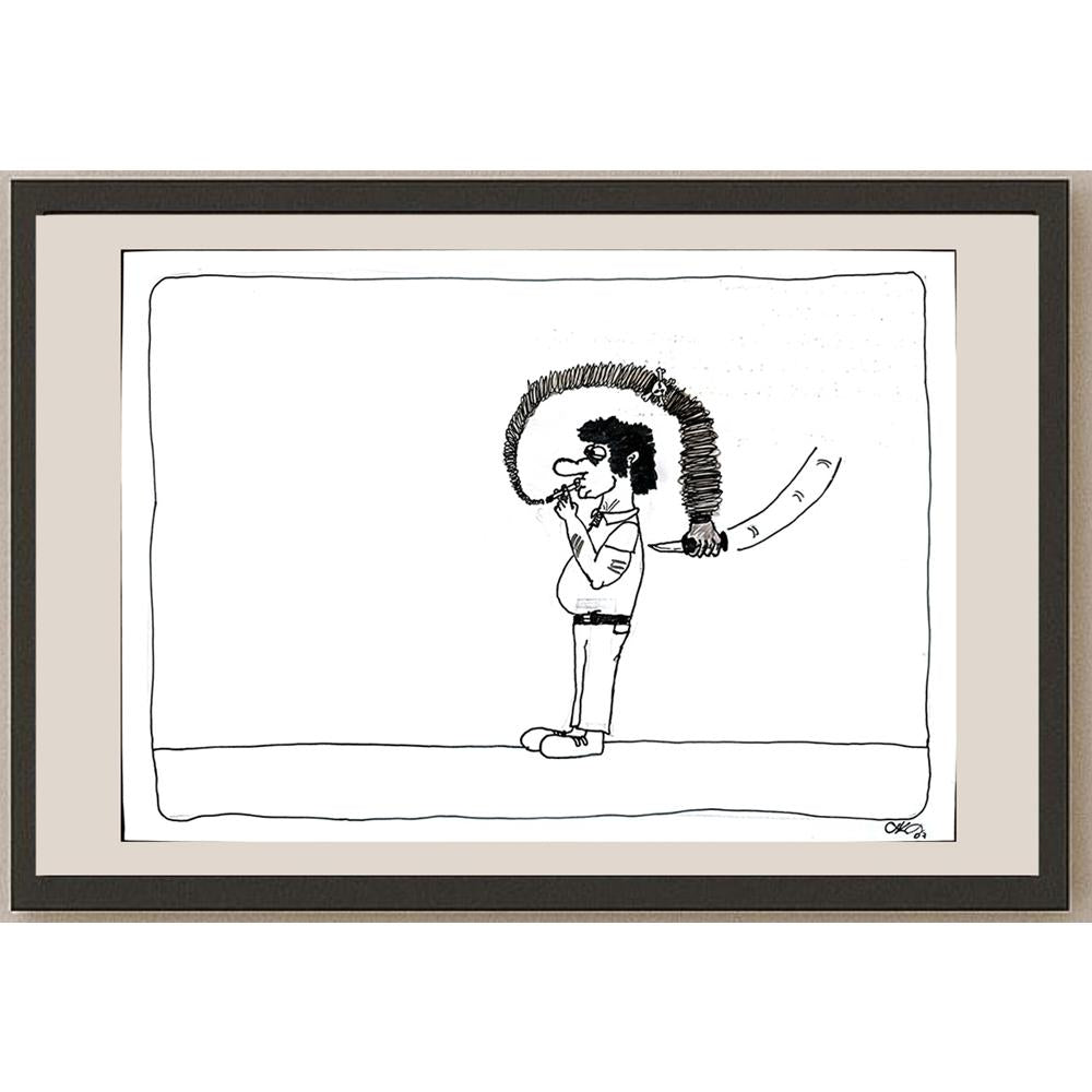 Ali Kerem Atalay 29x21cm Orijinal Karikatür BOD00568