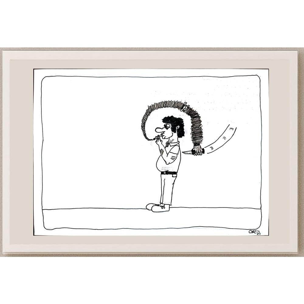 Ali Kerem Atalay 29x21cm Orijinal Karikatür BOD00568