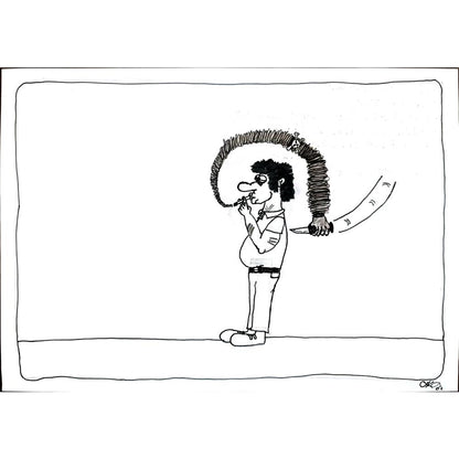 Ali Kerem Atalay 29x21cm Orijinal Karikatür BOD00568