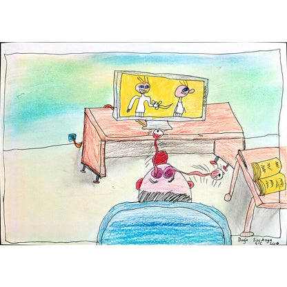 Doğa Sarıkaya 29x21cm Orijinal Karikatür BOD00572