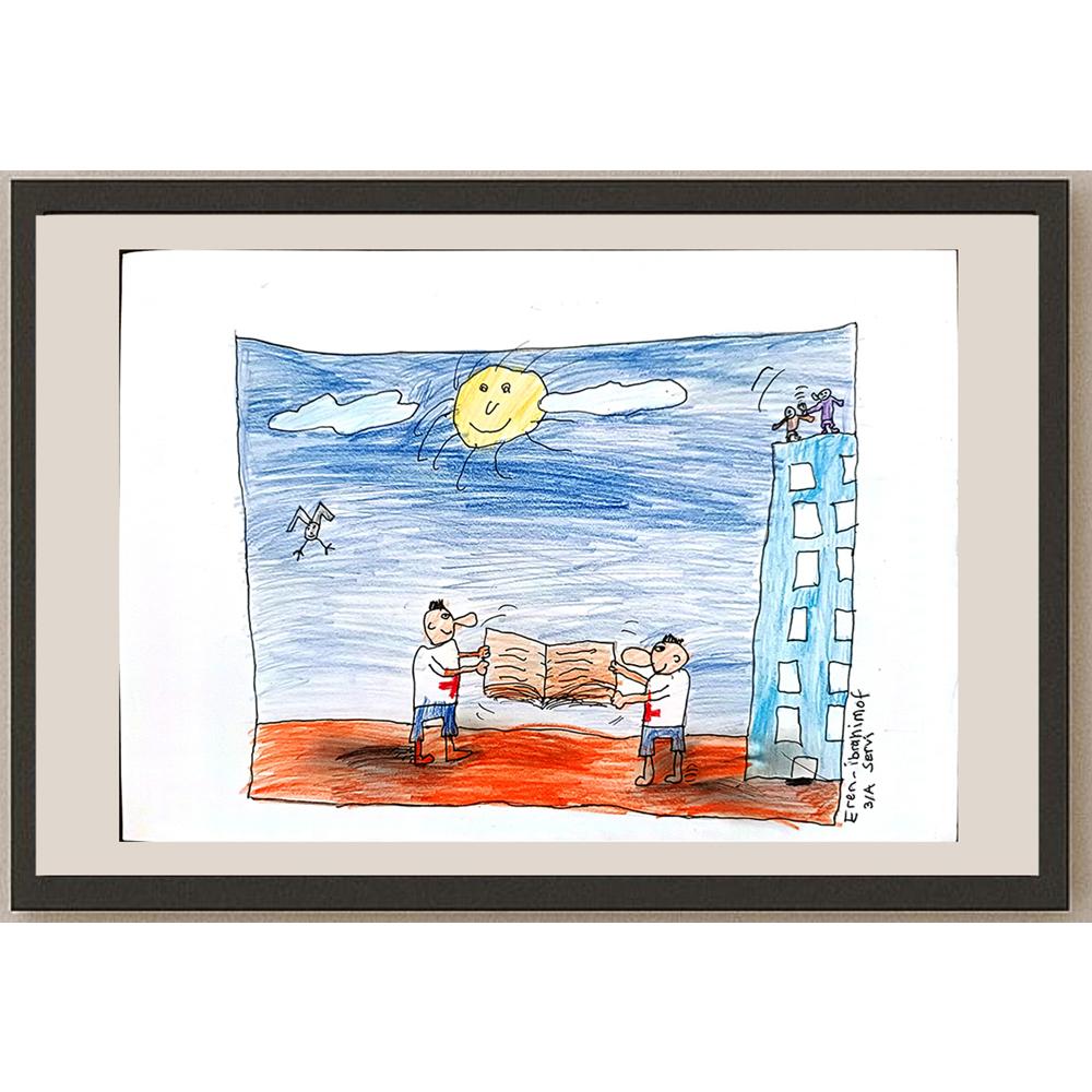 Eren İbrahimof 29x21cm Orijinal Karikatür BOD00579