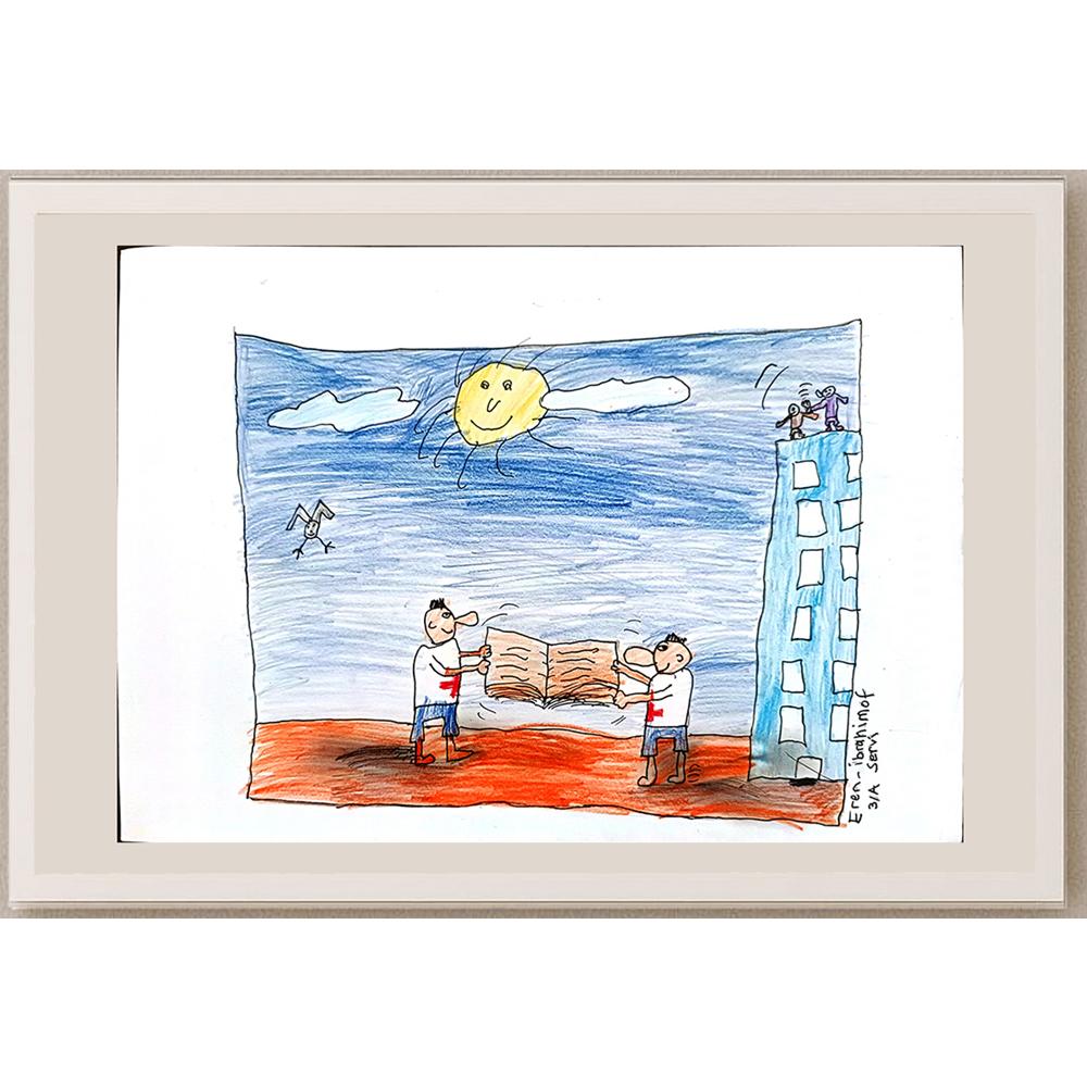 Eren İbrahimof 29x21cm Orijinal Karikatür BOD00579