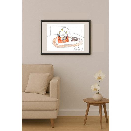 Kutay Serova 29x21cm Orijinal Karikatür BOD00581