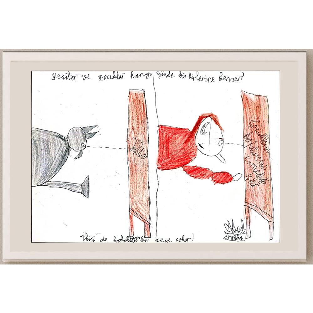 Aksel Ergülen 29x21cm Orijinal Karikatür BOD00582