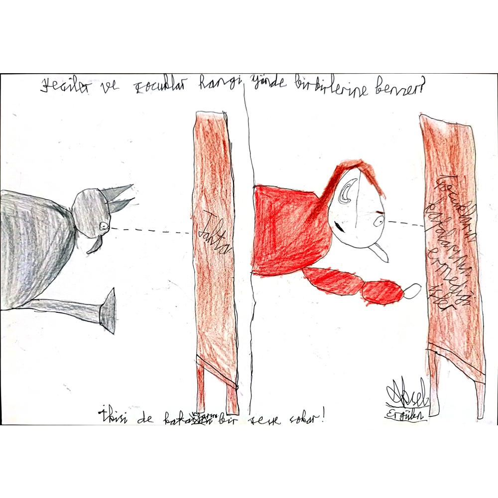 Aksel Ergülen 29x21cm Orijinal Karikatür BOD00582