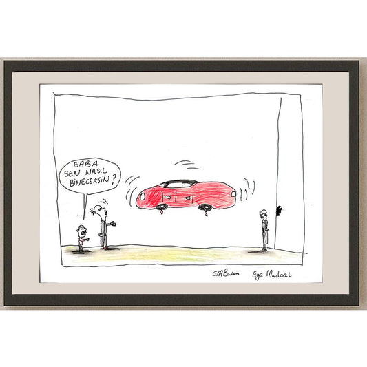 Ege Madazlı 29x21cm Orijinal Karikatür BOD00583