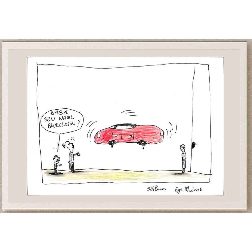 Ege Madazlı 29x21cm Orijinal Karikatür BOD00583