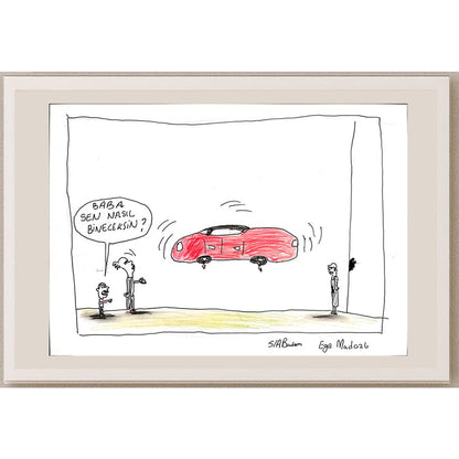 Ege Madazlı 29x21cm Orijinal Karikatür BOD00583