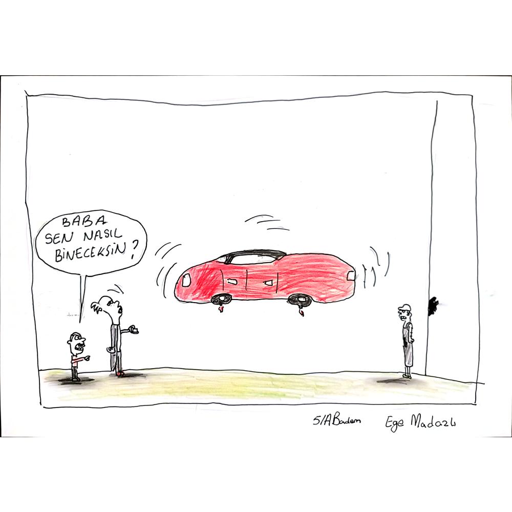 Ege Madazlı 29x21cm Orijinal Karikatür BOD00583