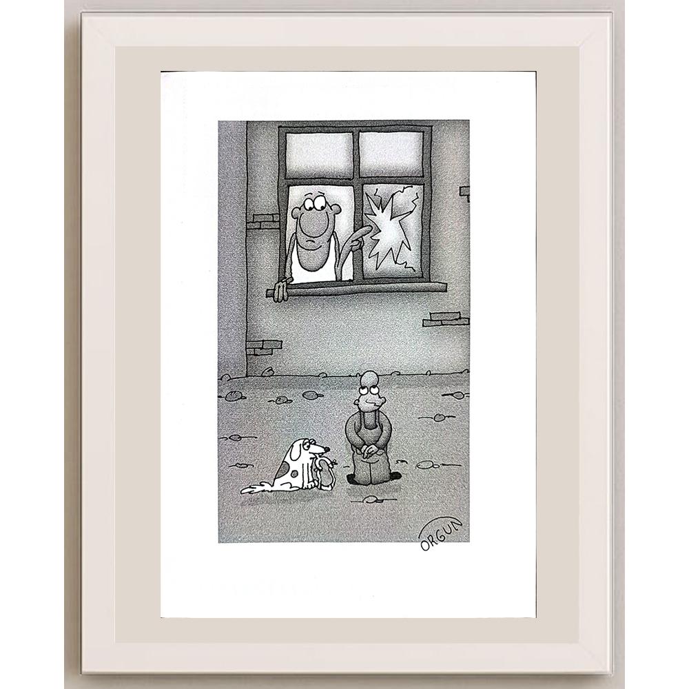 Muğdat Orgun 29x21cm Orijinal Karikatür BOD00586