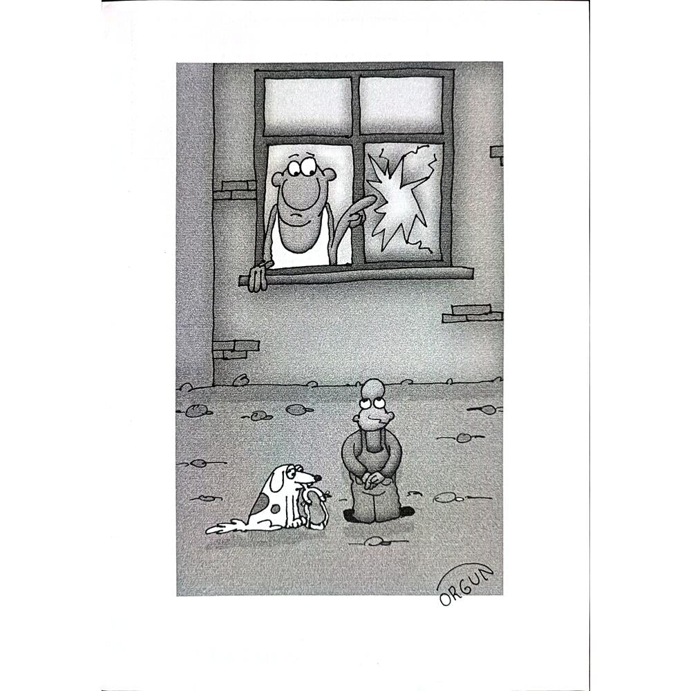 Muğdat Orgun 29x21cm Orijinal Karikatür BOD00586