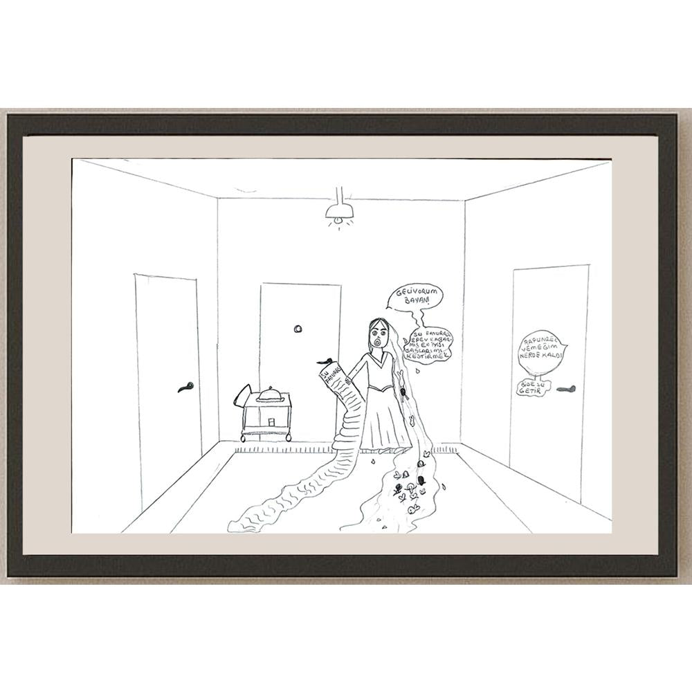 Özge Gökalp 29x21cm Orijinal Karikatür BOD00587