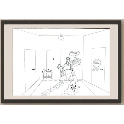 Özge Gökalp 29x21cm Orijinal Karikatür BOD00587