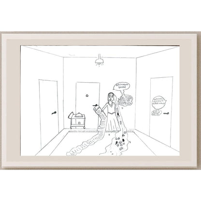 Özge Gökalp 29x21cm Orijinal Karikatür BOD00587